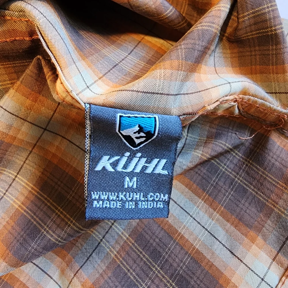 Kuhl Konquer Shirt Lightweight UPF 30 Sun Protection Casual Pearl Snap size Med